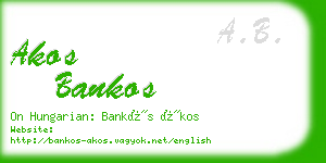 akos bankos business card